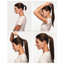 New Products virgin human hair magic tape ponytail hair extension for reseller